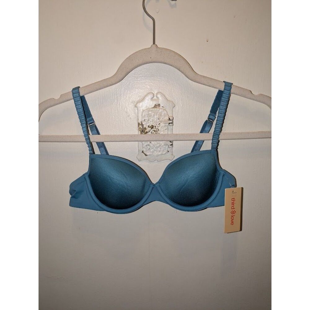 ThirdLove 24/7 Classic T-Shirt Bra Blue Women's 34A NWT